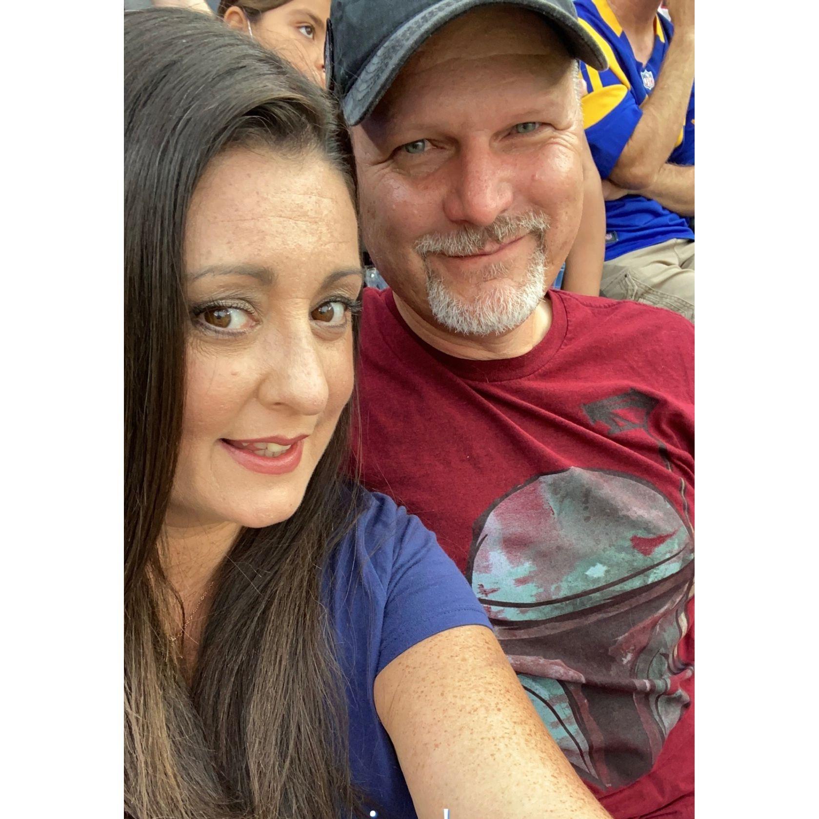 9-12-21. Our first football game together. Bears vs Rams @ Sofi Stadium