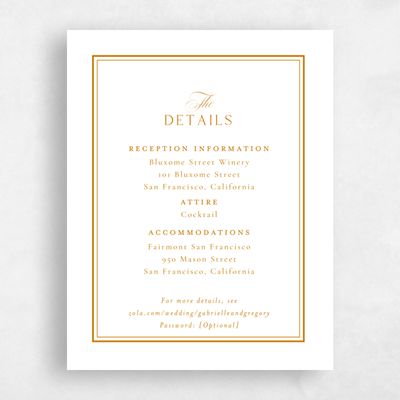 Orange Bordered Wedding Enclosure - Emelina