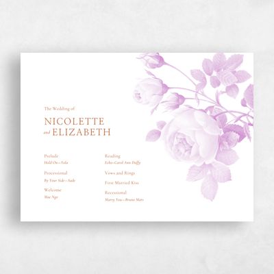 Multi-Colored Wedding Program - Milna