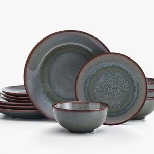 Pfaltzgraff Mackensie 12-Piece Stoneware Dinnerware Set, Service for 4