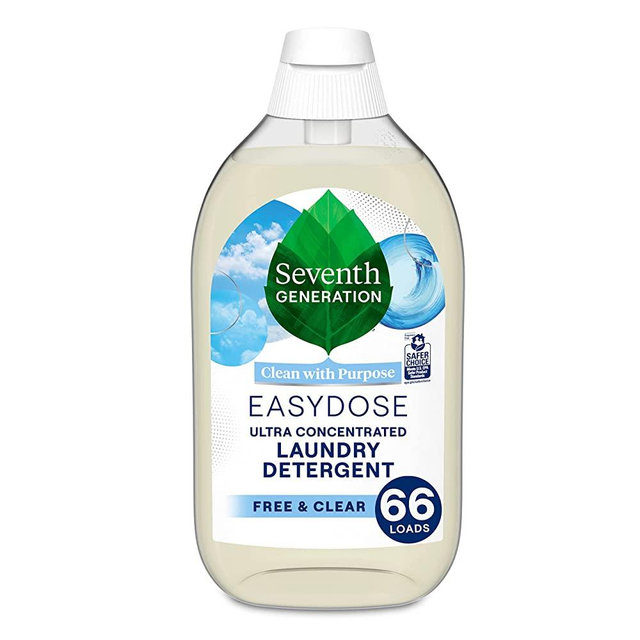 Seventh Generation Laundry Detergent, Ultra Concentrated EasyDose, Free & Clear, 23 oz, 66 Loads (Packaging May Vary)