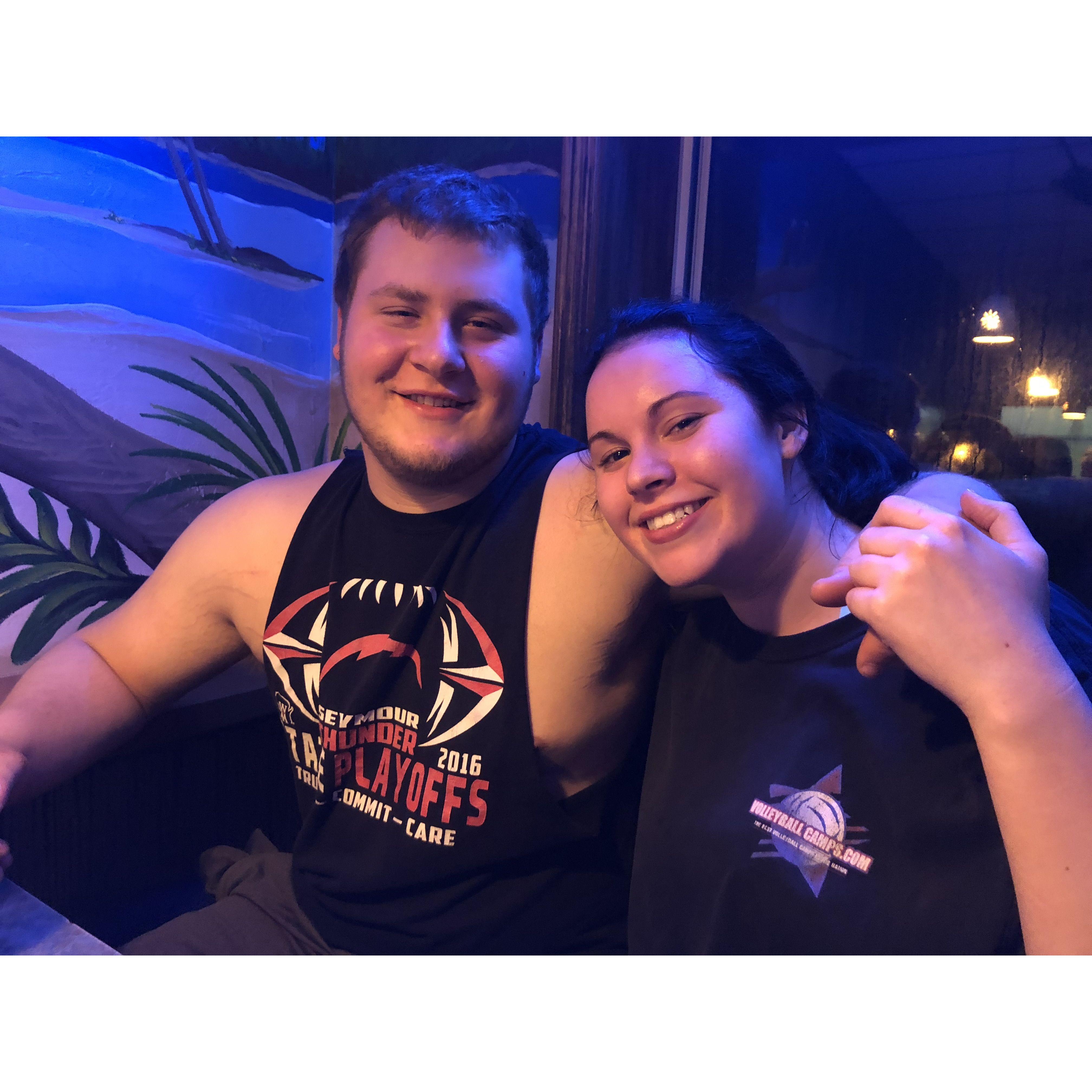 our first volleyball tournament together...and our last.