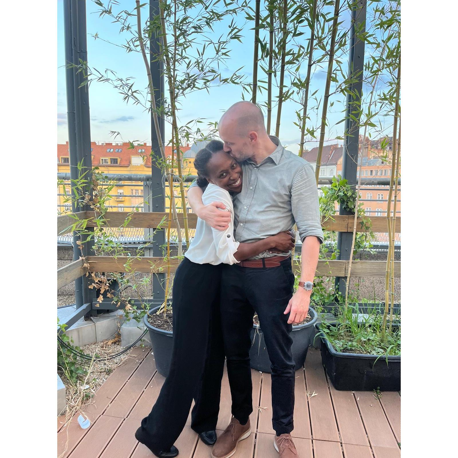 Just after signing our domestic partnership.