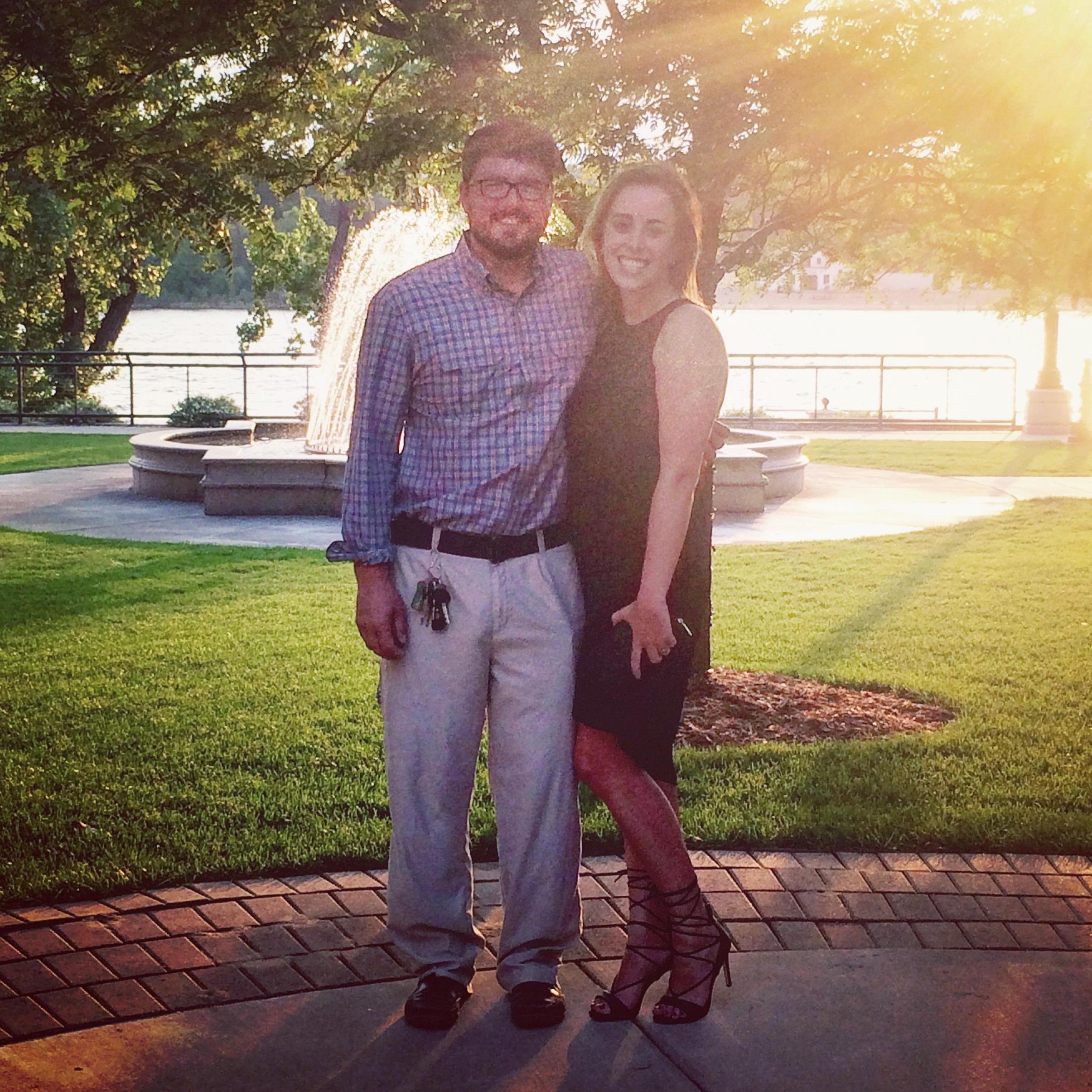 Dinner at a fancy restaurant and then dancing on the boardwalk in LaCrosse - our very first serious date!