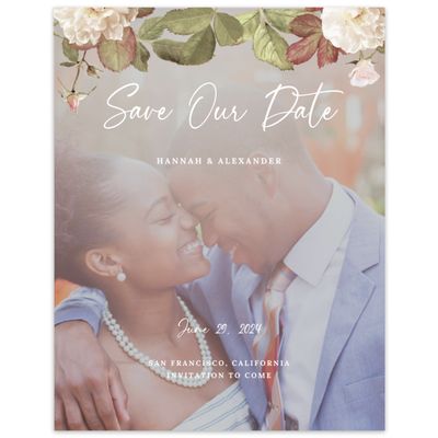 White Rustic Wedding Digital Save the Date - Quintana Photo