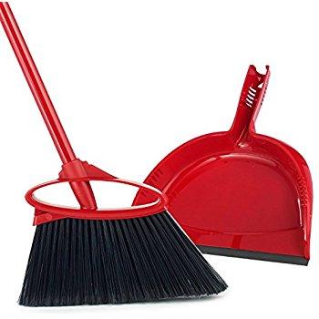O-Cedar Angler Angle Broom With Dust Pan