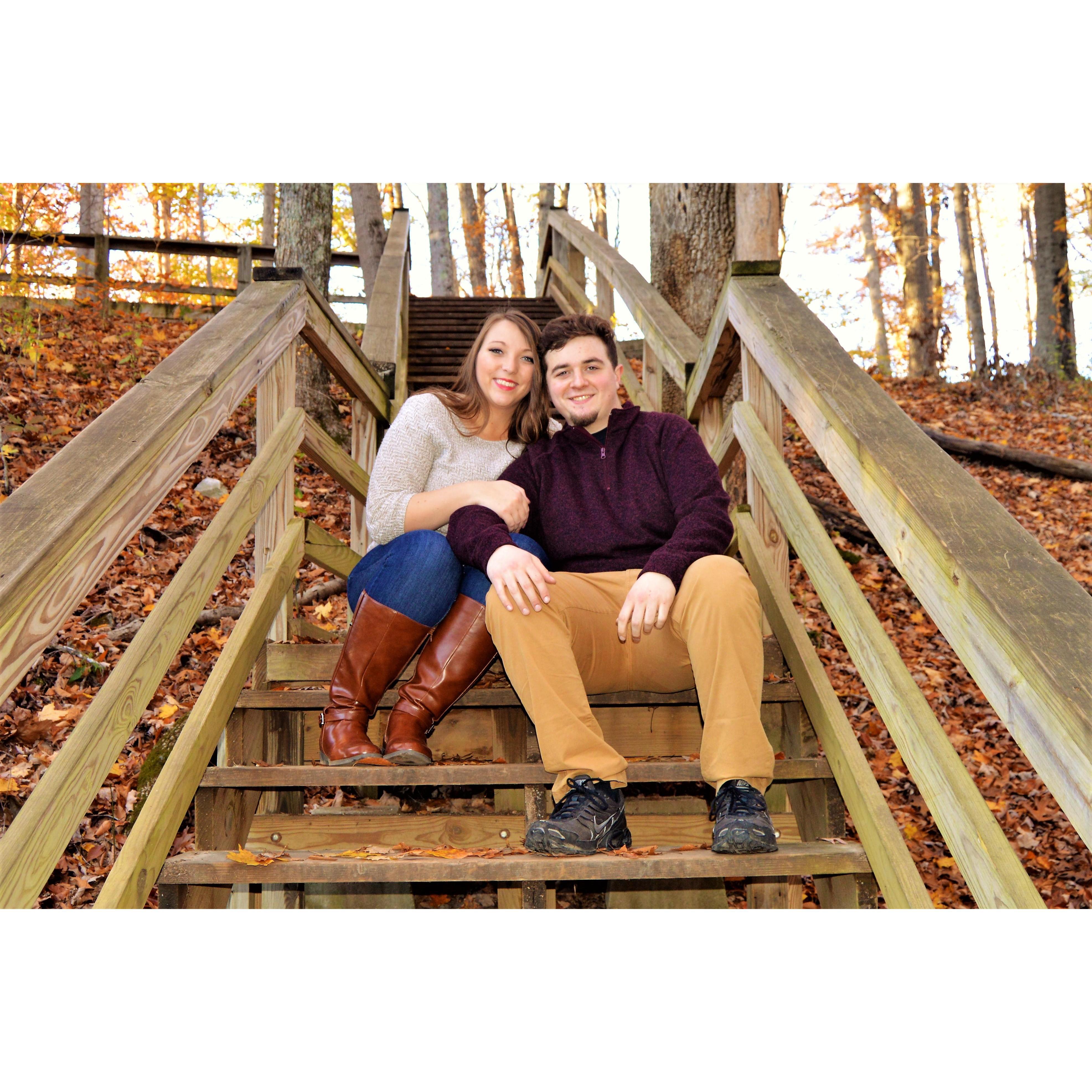 Engagement Photos at Clifty Falls State Park