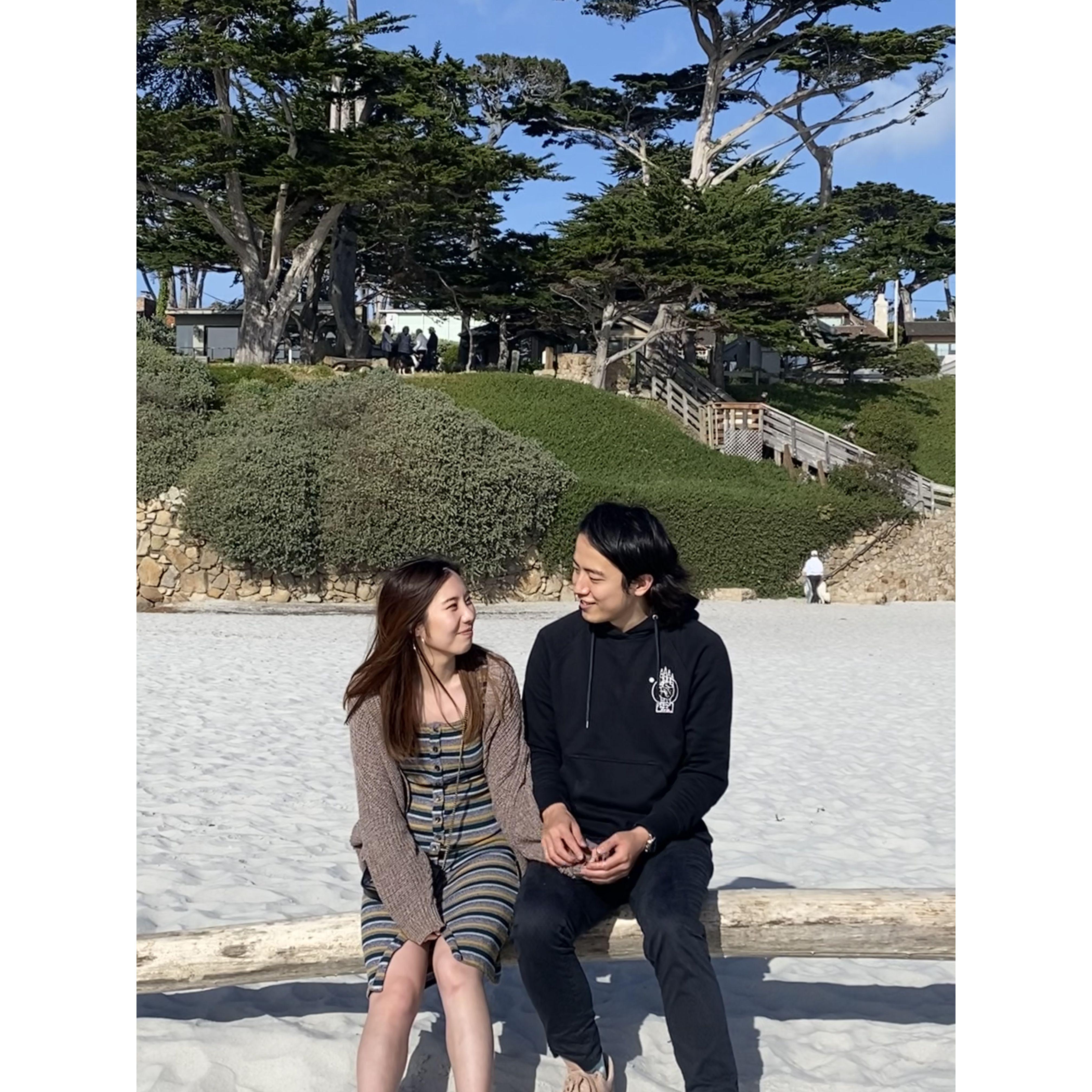 2020年五月 海边的卡梅尔 俩人疫情期间的许多轻松的日归旅途之一 也是俩人认真探讨亲密关系中信任与承诺的开始