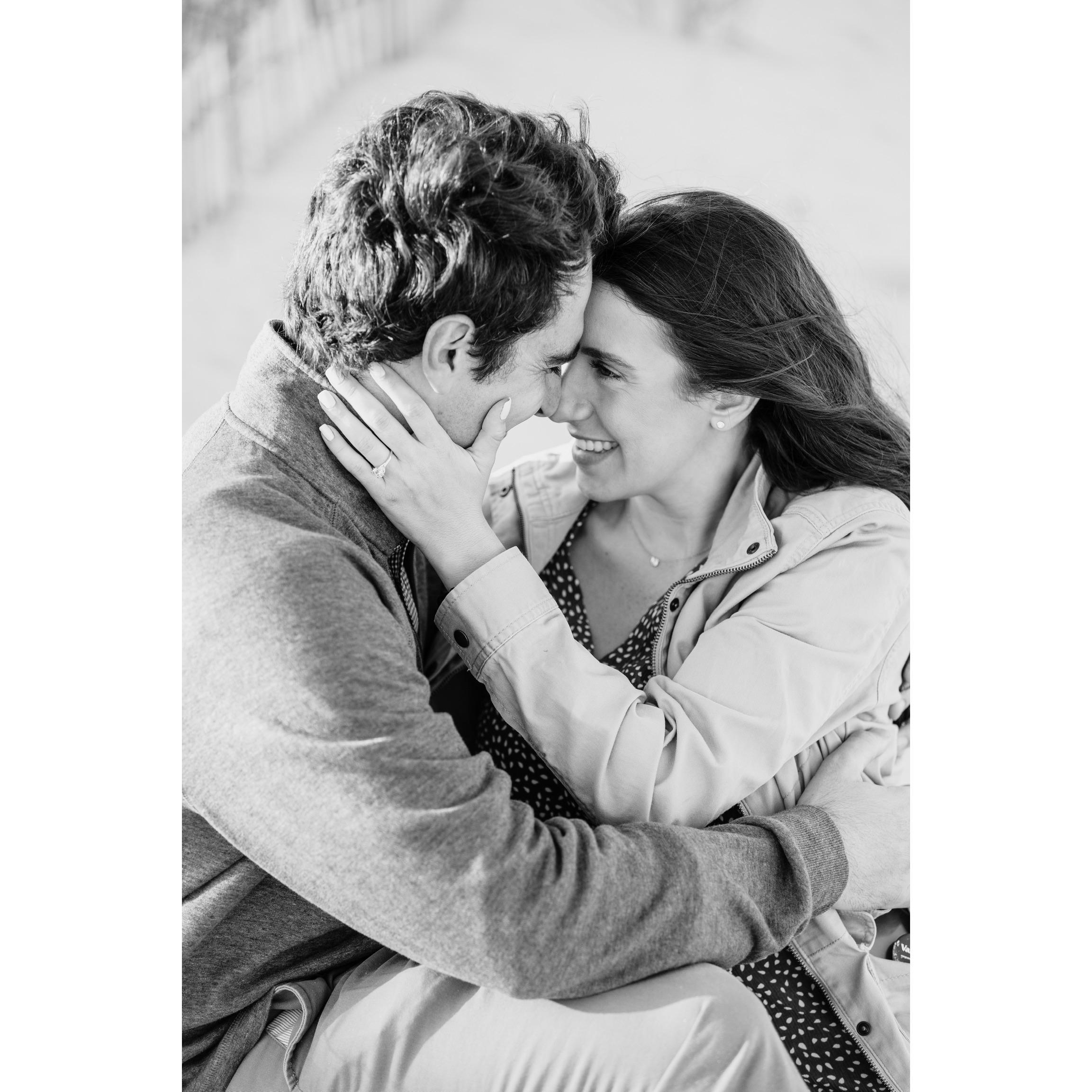 One of our favorite photos moments after Wayne proposed!