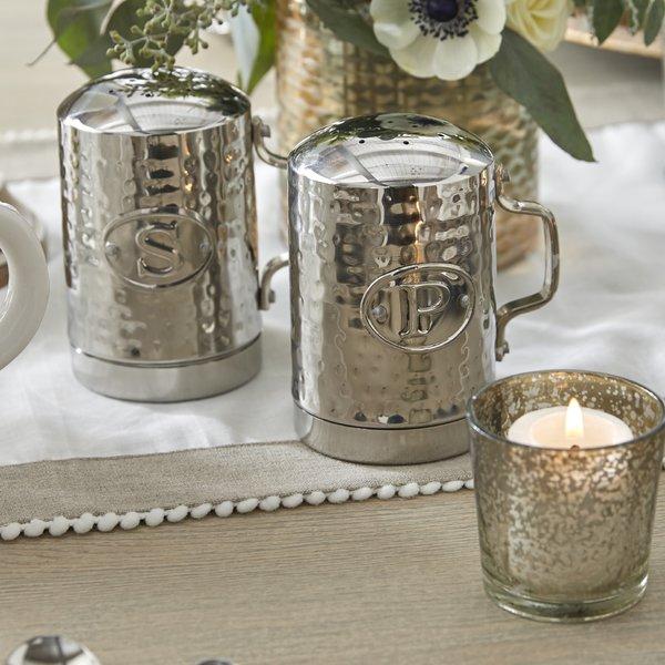 Hammered Stovetop Salt and Pepper Set