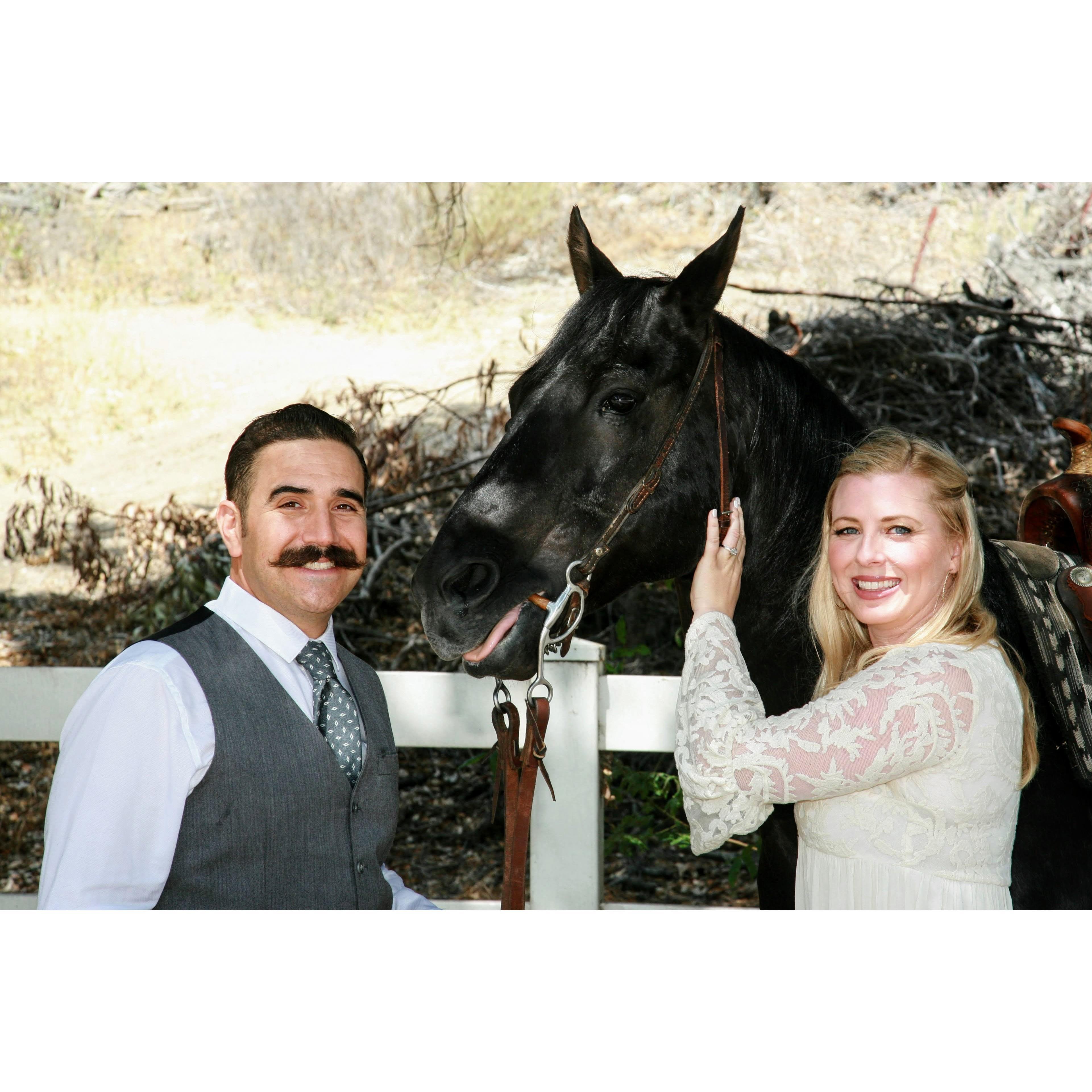 Photo by cousin Nick
With Chris' horse Erkel