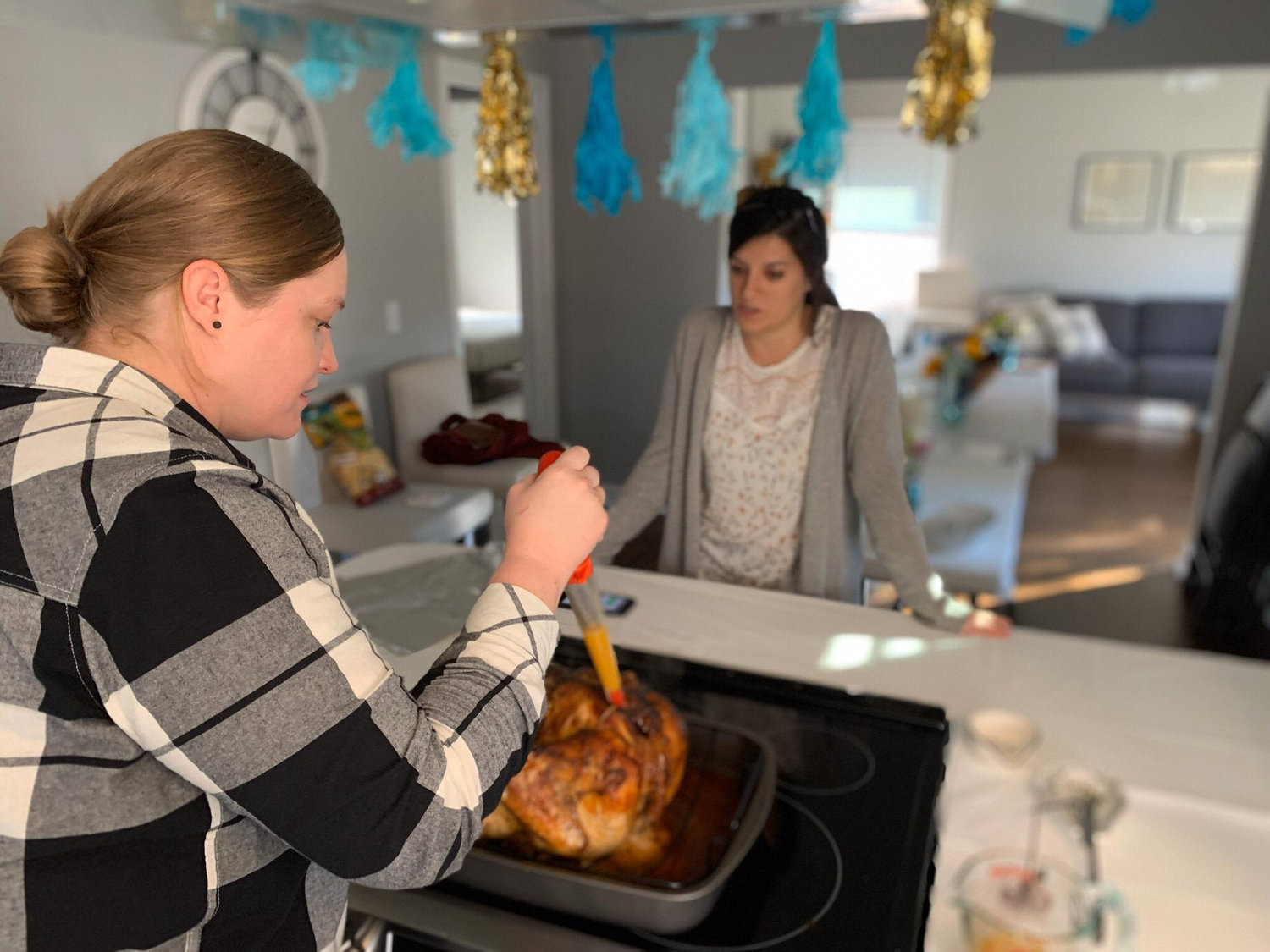 Basting for that golden brown finish!