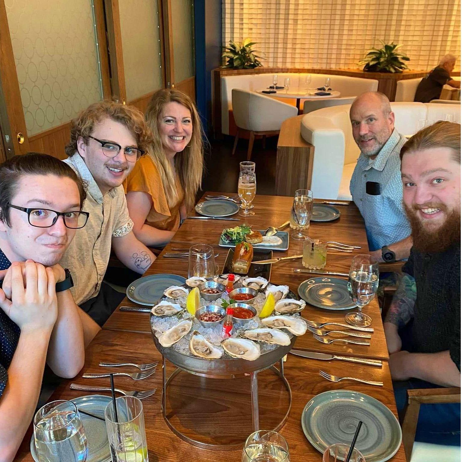 Family dinner at Gordon Ramsay's Boston Kitchen