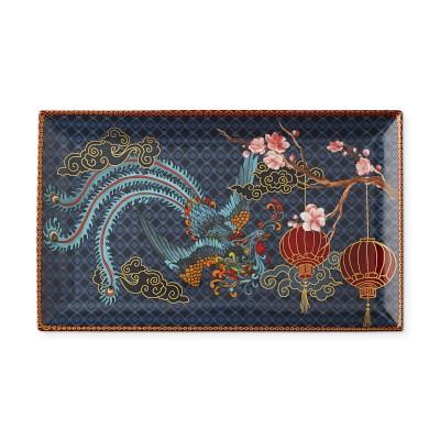 Lunar New Year Small Rectangular Platter, Phoenix