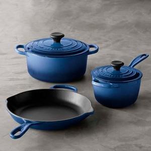 Le Creuset Signature Cast-Iron 5-Piece Cookware Set, Lapis