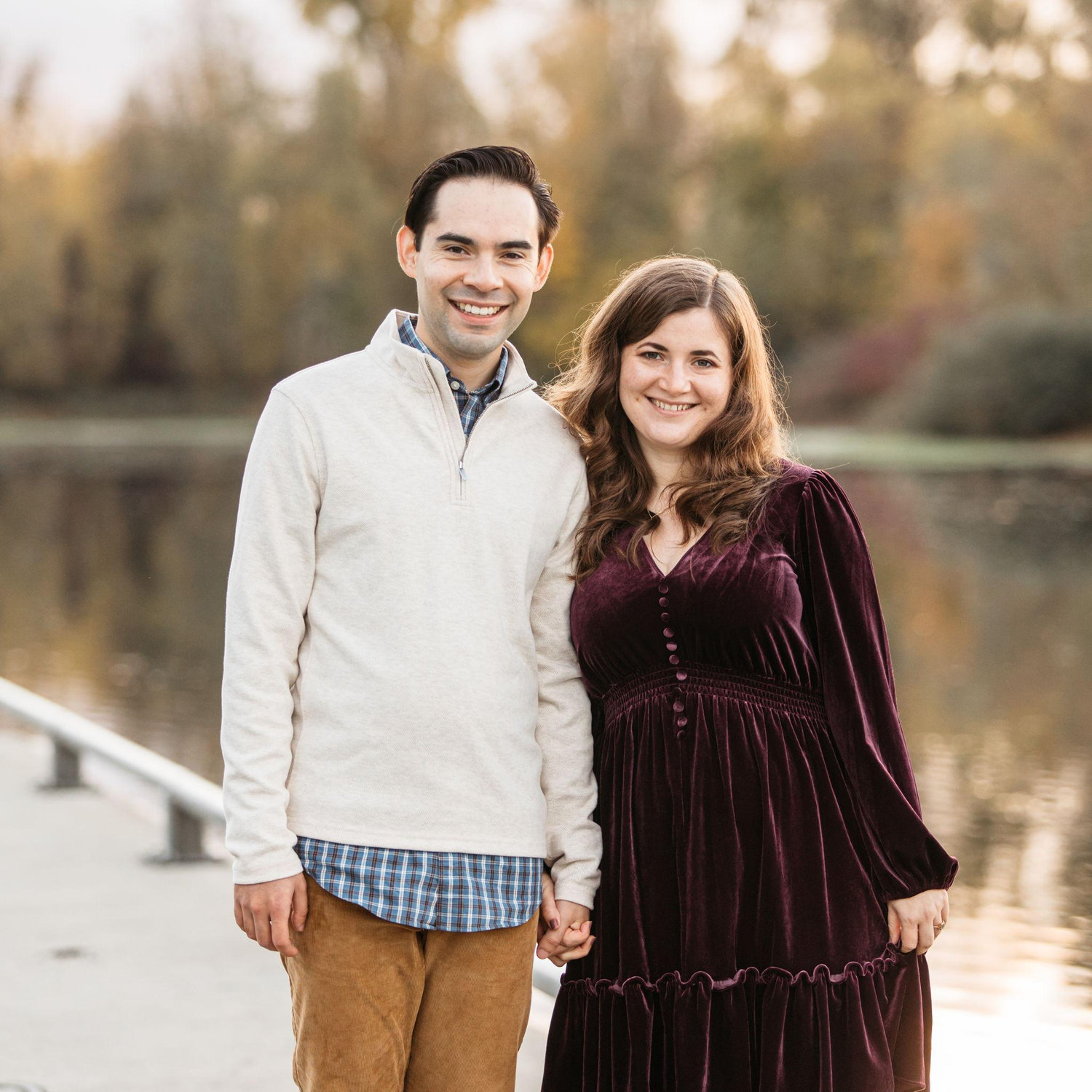 We took our engagement photos in early November and the fall colors were amazing!