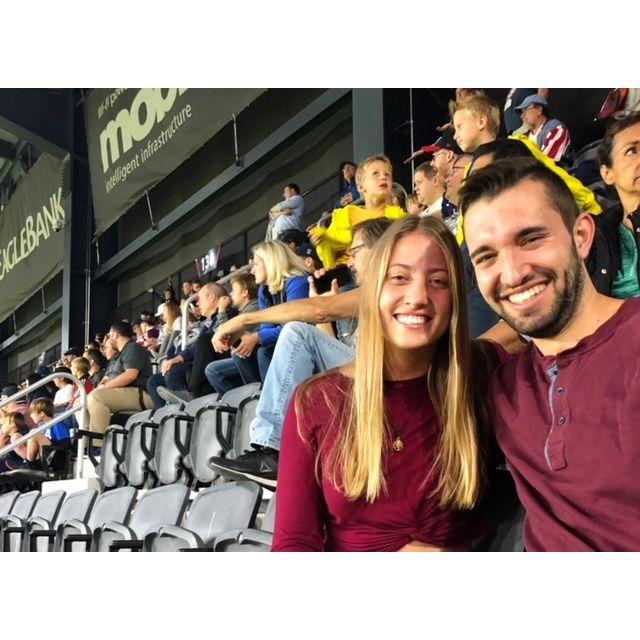 Our first soccer game together in D.C.