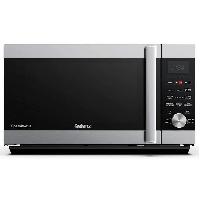 Galanz GSWWA12S1SA10 3-in-1 SpeedWave with TotalFry 360, Microwave, Air Fryer, Convection Oven with Combi-Speed Cooking, 1.2 Cu.Ft/1000W, Ft, Stainless Steel