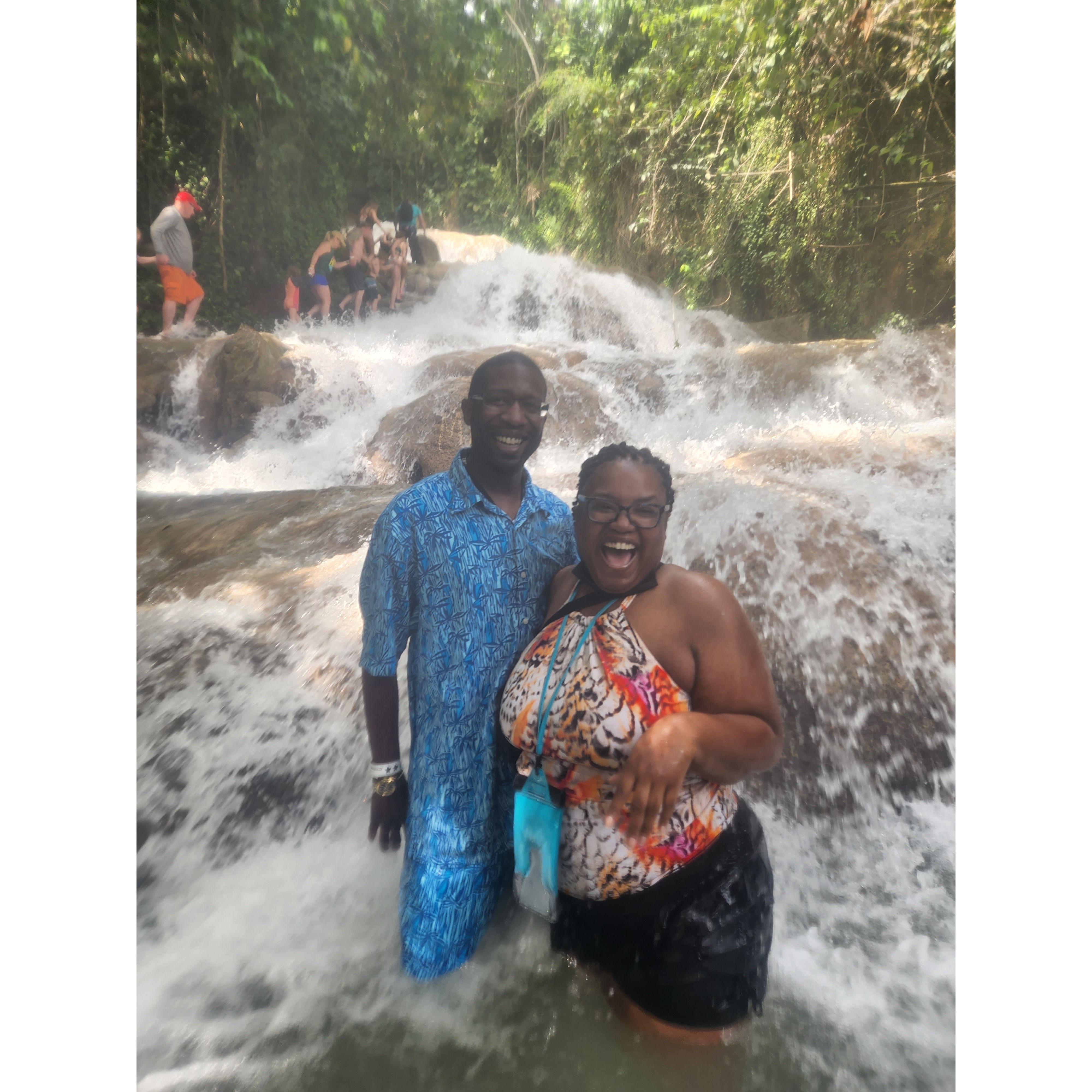 Natasha wanted to give up, but Derrick encouraged her to push through the fear, and together they made it to the top of Dunn's Rivers Falls!