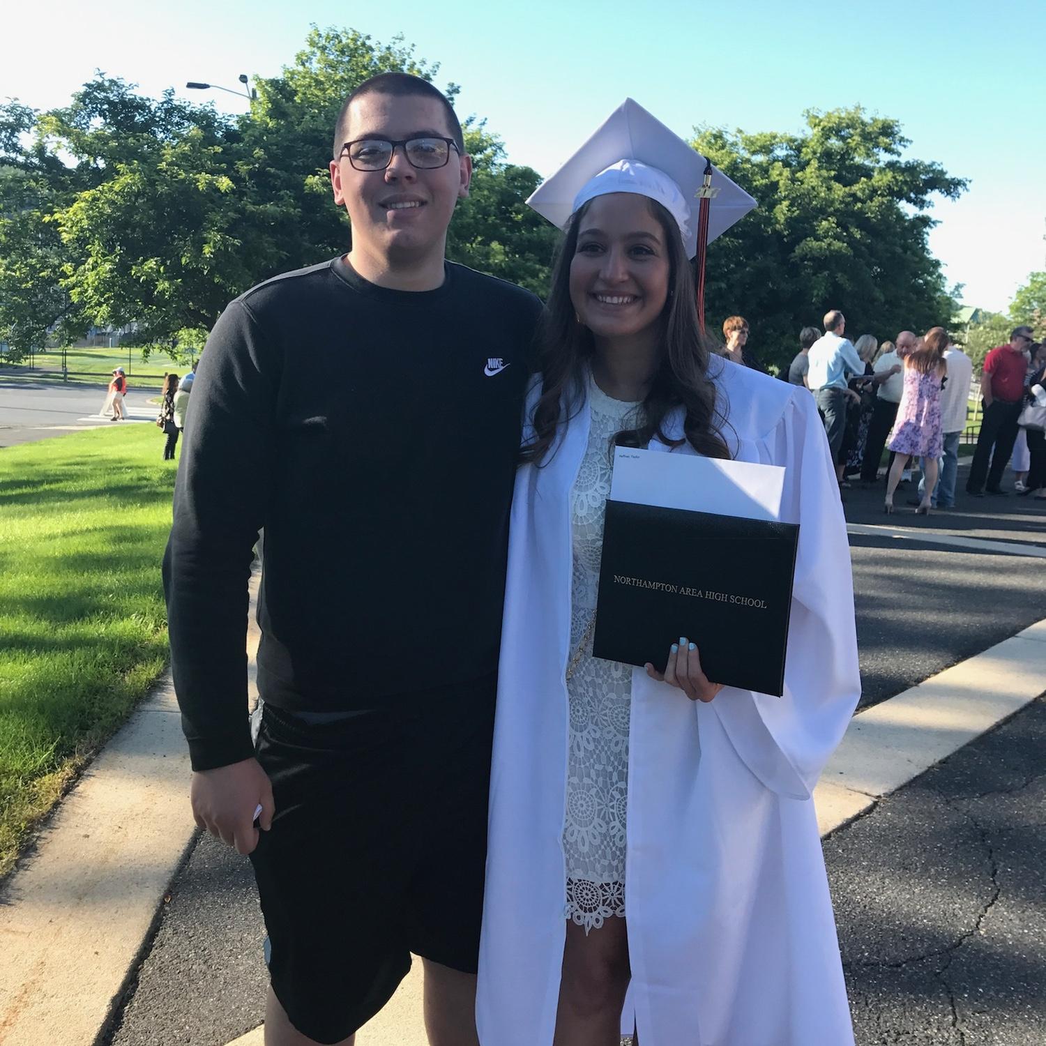 Taylor's high school graduation in 2017