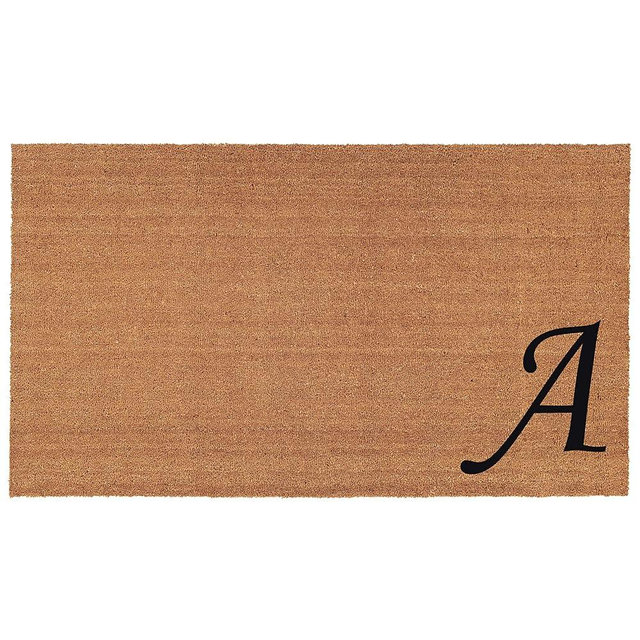 Calloway Mills 153622436A Urban Chic Monogram Doormat (Letter A), Black/Natural, 24" x 36"