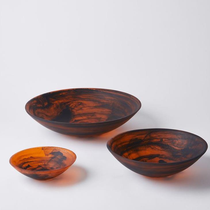 Tortoise Shell Resin Nesting Bowls