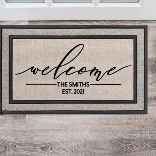 Housewarming Gift / Family Name Gift / Personalized Doormat / Closing Gift / Custom Family Welcome Mat / Wedding Gift / Personalized Gift
