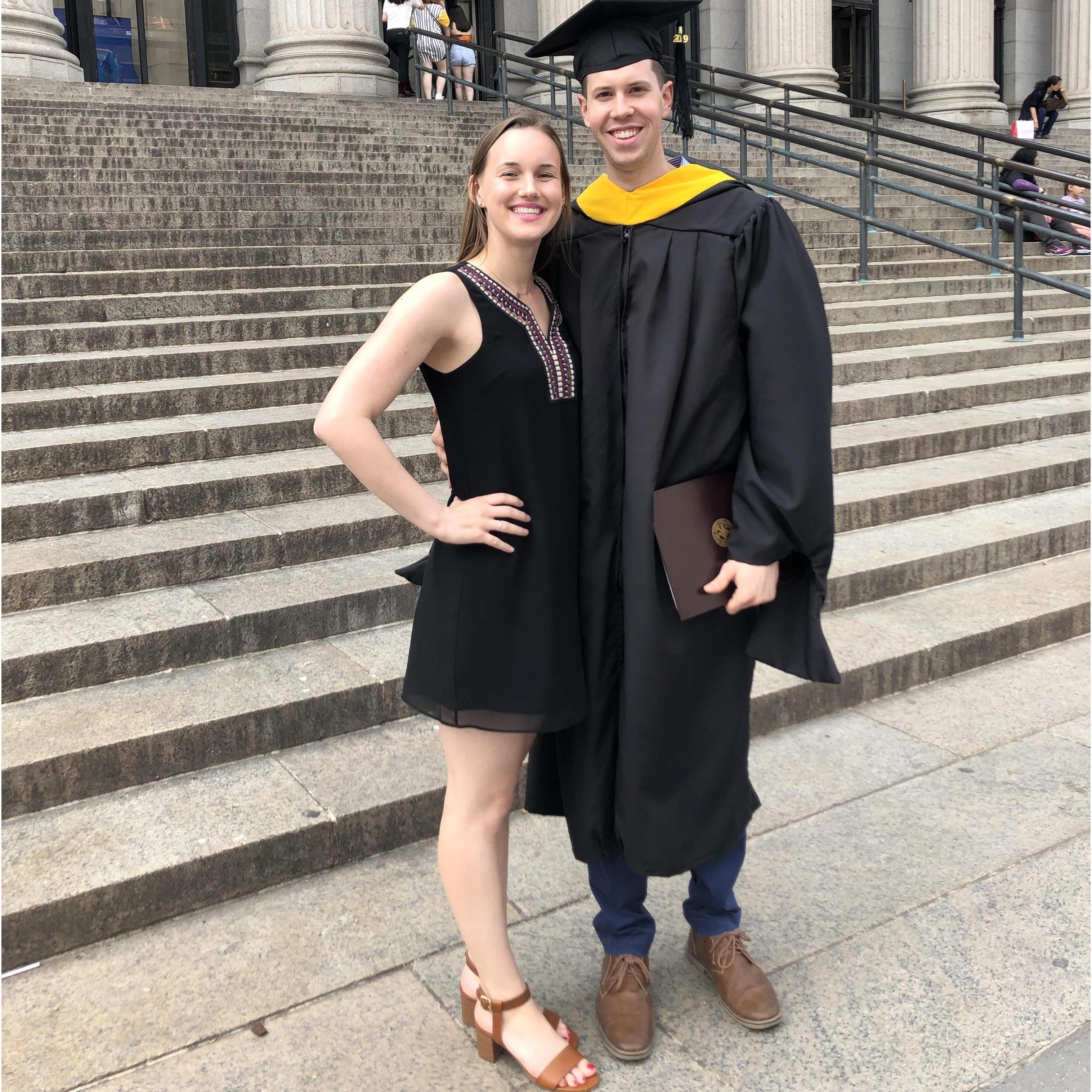 Schuyler's graduate school graduation from Iona College