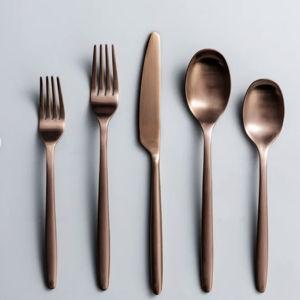 Ava Matte Rose Gold Flatware | JazzUpCo