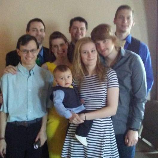We are blessed to have 4 amazing kids and 1 adorable grandson. Front: Kieran (son), Logan (grandson), Mary (daughter), Matthew (son-in-law). Back: Paul, Sarah, Gavin (son), Samuel (son)