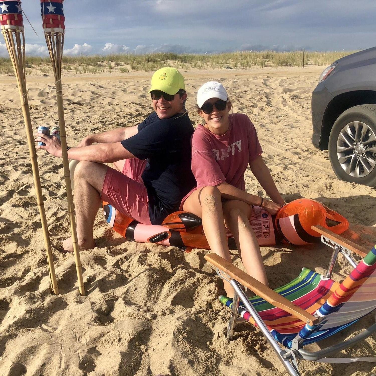 Playing beach games and relaxing all day at Norton Point in the Summer of 2019