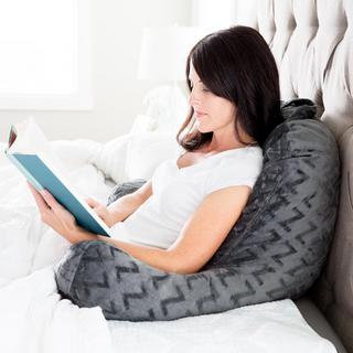 Foam Filled Reading Pillow with Super-Soft Velour Cover