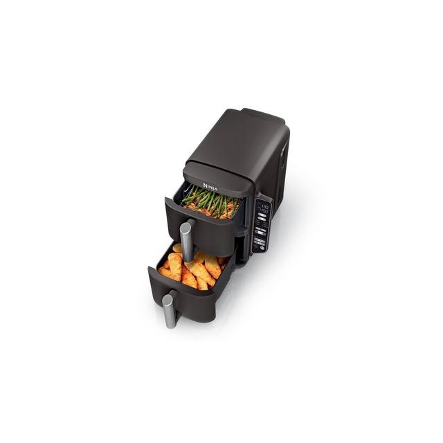 Ninja DoubleStack 8qt 6-in-1 2-Basket Air Fryer with Space Saving Design Gray - SL201