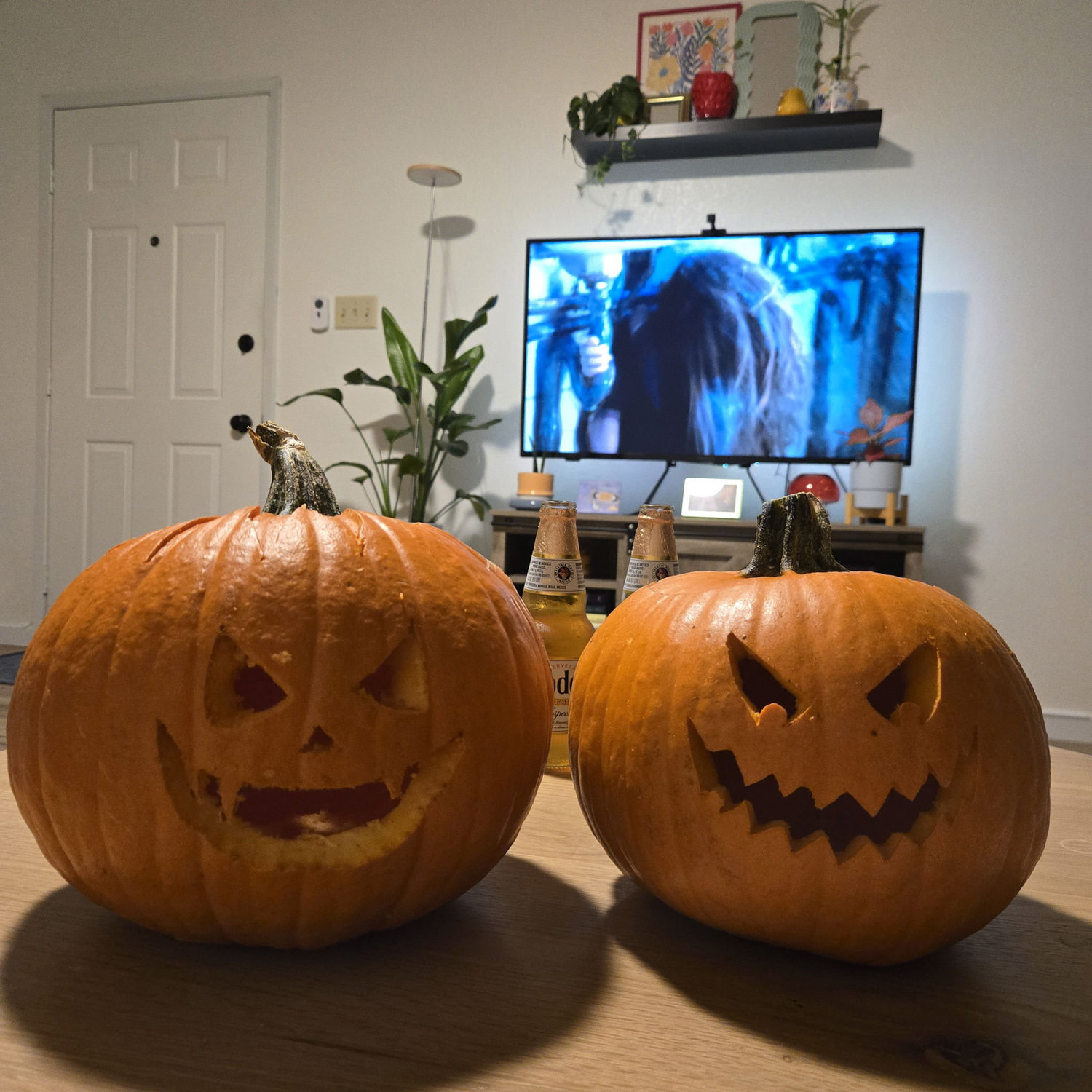 Our first time carving pumpkins together!!