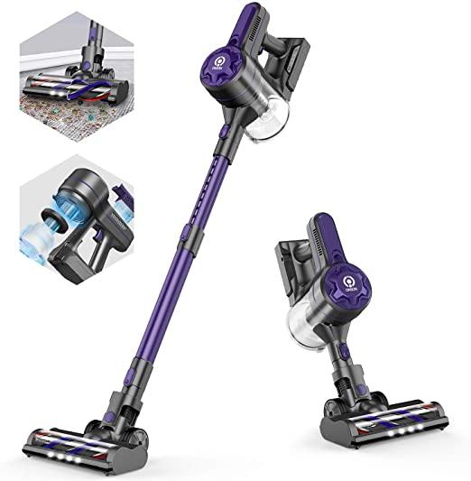 ONSON Cordless Vacuum, Stick Vacuum Cleaner with 20Kpa Super Suction, 80000 RPM High-Speed Brushless Motor, 4 in 1 Pro Lightweight Handheld Vacuum Cleaner for Hardwood Floor Carpet Pet Hair