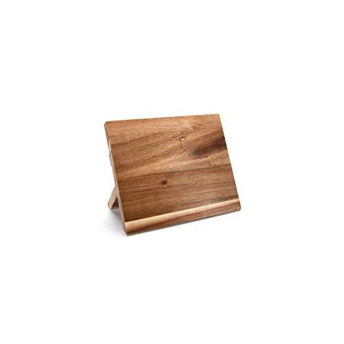 Bregonia Magnetic Knife Stand And Knife Organizer - Premium Knife Block Made From Natural Acacia Wood For Displaying Kitchen Knives - Includes honing tool and knife Sharpener