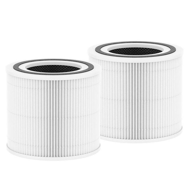 2 Packs Core 300 Air Purifier Replacement Filter Compatible with LEVOIT Core 300, Core 300-P, Core 300S, 3-in-1 HEPA Filter, Efficiency Activated Carbon, remove dust, pollen, pet dander, smoke, White
