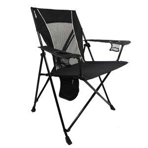 Kijaro Foldable Camping Chair, Vik Black, Polyester, Mesh, Steel, Portable, Durable, Unisex