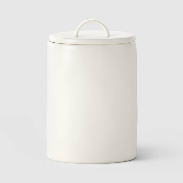 96oz Canister Aralia White Ceramic Large Cream - Threshold™