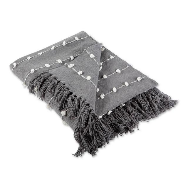 50"x60" Woven Loop Throw Blanket Gray - Design Imports