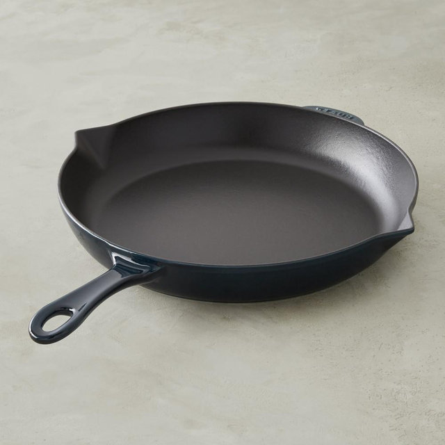 Staub Enameled Cast Iron Fry Pan, 12", La Mer