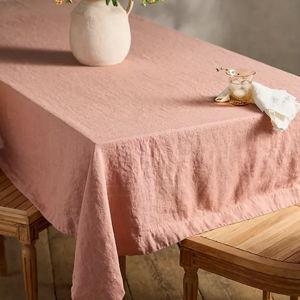 Lithuanian Linen Tablecloth | Peach