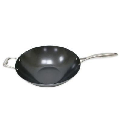 Nonstick 14-Inch Wok with Cast Steel Handles