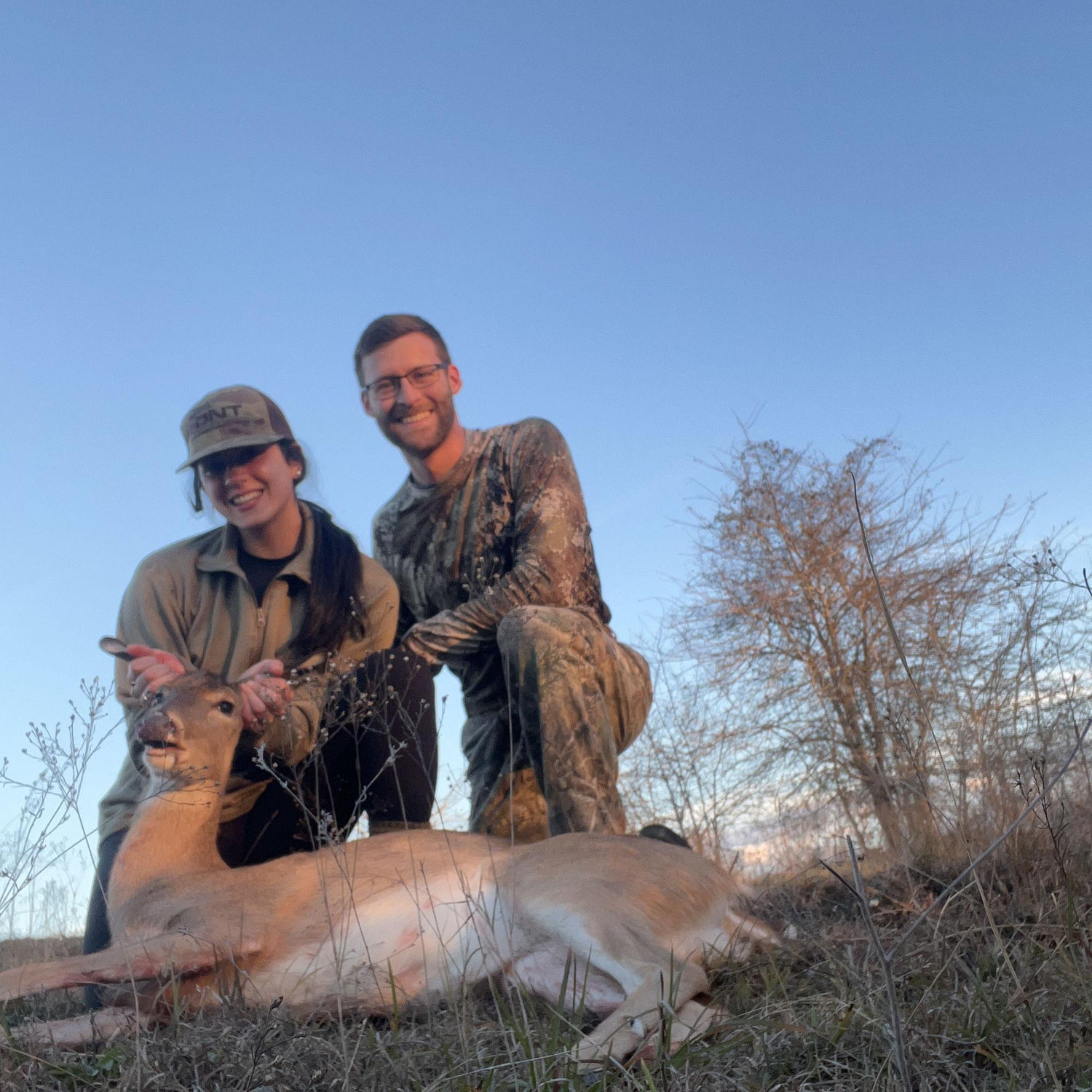 Isabel shooting her first deer!