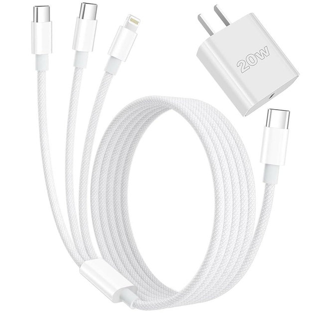 Travel Essentials,Multi Charging Cable for Watch Charger/Charger/Samsung Charger,USB A & Type C Cable for iWatch Ultra/10-2/17-11/Samsung S26-S20,Android Phone,Car[1.2M]-Black