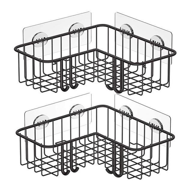 2-Pack SmarTake Stainless Steel Corner Shower Caddy (Bronze)