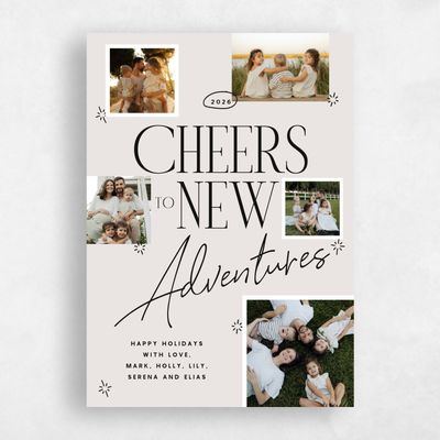 Light Greige, Beige Holiday Card - Centennial