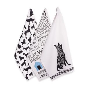 DII Cotton Decorative Pet Lover Dish Towel 18 x 28" Set of 3, Oversized Kitchen Dish Towels, Perfect Mother's day, Hostee, Housewarming Gift-Dog Show