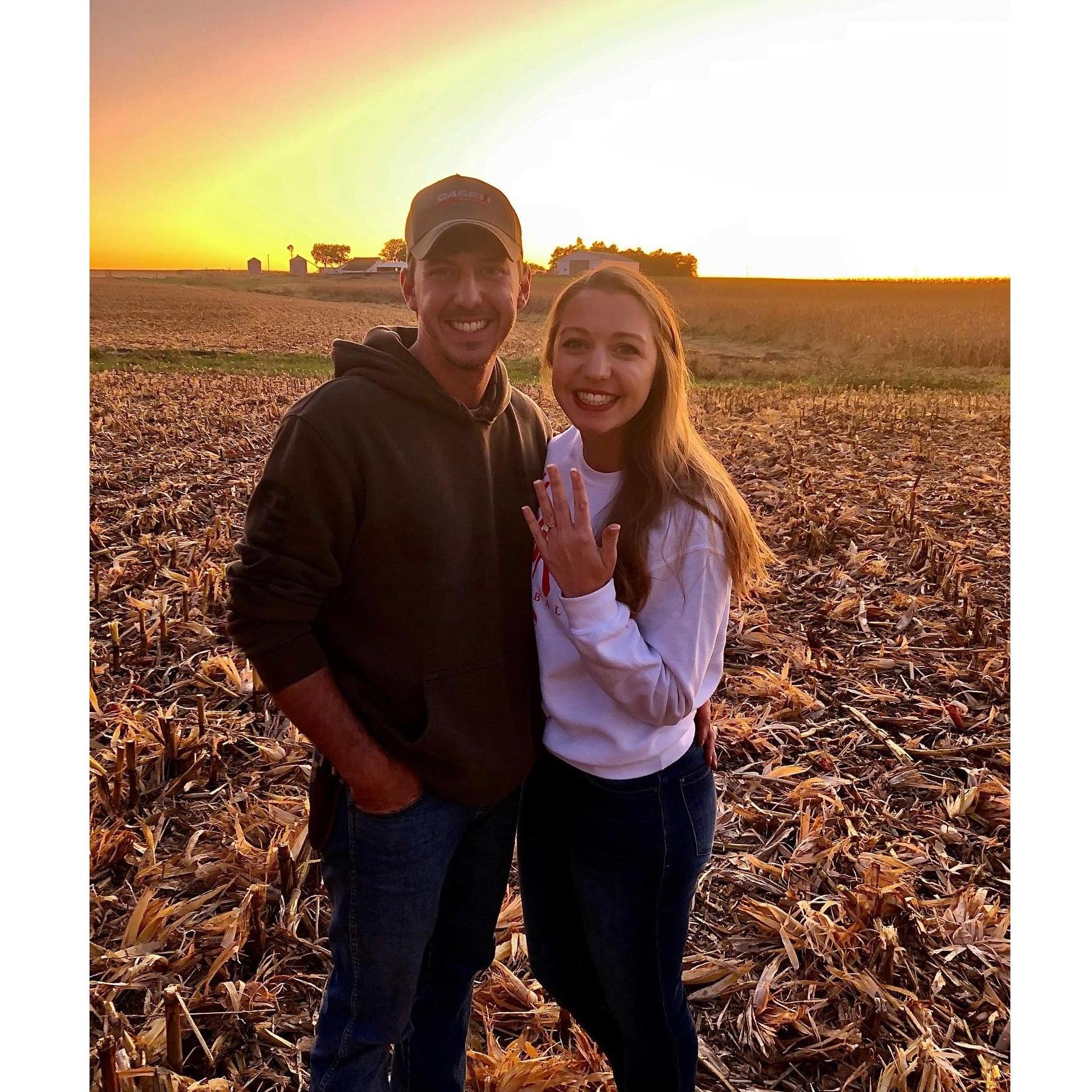 He finally popped the question! October 2019