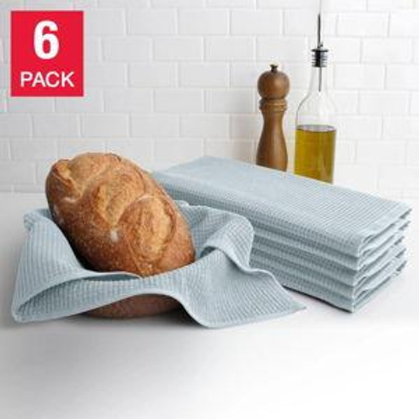 Turkish Kitchen Towels, Light Blue, 6-piece Set
